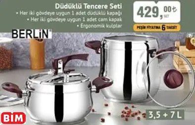 BERLİN DÜDÜKLÜ TENCERE SETİ BERLİN DÜDÜKLÜ TENCERE SETİ